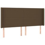 vidaXL Sommier à lattes de lit matelas et LED Marron foncé 160x200 cm