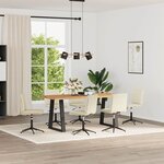 vidaXL Chaises à manger lot de 6 crème velours