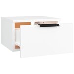 vidaXL Tables de chevet murales 2 Pièces blanc 34x30x20 cm