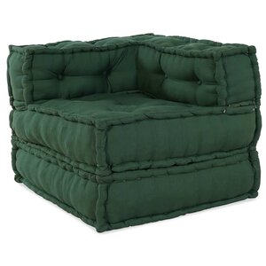 vidaXL Pouf modulaire vert 70x70x54 tissu