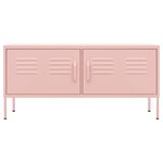 vidaXL Meuble TV Rose 105x35x50 cm Acier