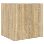 vidaXL Meubles TV muraux lumières LED 2 Pièces chêne sonoma 40 5x35x40 cm