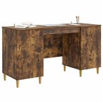 vidaXL Bureau Chêne fumé 142 5 x 50 x 75 cm Bois d'ingénierie