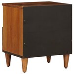 vidaXL Cabinet de chevet avec tiroir 2 Pièces Marron 40 x 33 x 46 cm