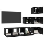 vidaXL Ensemble meuble TV 6 Pièces 60 x 30 x 30 cm Chêne noir