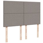 vidaXL Sommier à lattes de lit avec matelas Taupe 140x200 cm Tissu