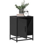 vidaXL Tables de chevet 2 Pièces noir 40x31x50 cm bois d'ingénierie métal