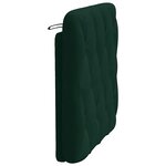 vidaXL Coussin de tête de lit vert foncé 80 cm velours