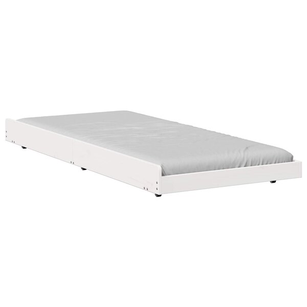 vidaXL Cadre de lit Blanc 75 x 190 cm Pin massif
