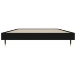 vidaXL Cadre de lit sans matelas noir 90x200 cm bois d'ingénierie
