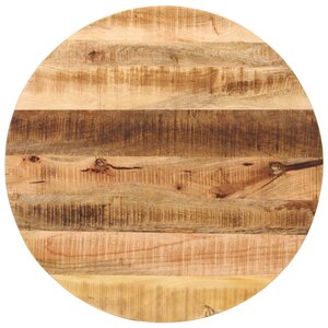 vidaXL Dessus de table Ø 80x1 5 cm rond bois massif de manguier brut