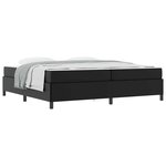 vidaXL Cadre de lit avec matelas Noir 200 x 200 cm tissu