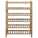 vidaXL Rack à chaussures avec étagère Naturel 68 x 28 x 96 cm Bambou