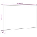 vidaXL Tableau noir avec cadre en bois de pin massif noir 80x55 cm