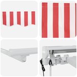 vidaXL Auvent rétractable électrique Rouge et Blanc 4 5 × 3 5 m