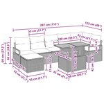 vidaXL Ensemble de canapé de jardin 8 Pièces Beige Poly rotin