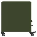 vidaXL Tables de chevet 2 Pièces vert olive 36x39x43 5 cm acier