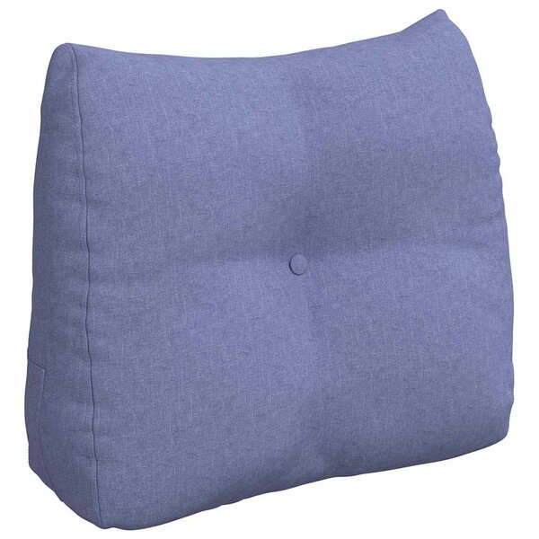 vidaXL Coussin de Dos Bleu denim 60 x 24 x 50 cm tissu