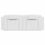 vidaXL Coussin de tête de lit Viana blanc 140 cm similicuir