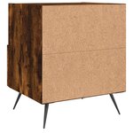 vidaXL Table de chevet chêne fumé 40x35x47 5 cm bois d’ingénierie