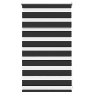 vidaXL Store vénitien zébré 50 9 x 100 cm  largeur du tissu 46 7 cm  noir