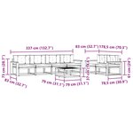 vidaXL Ensemble de canapés d'extérieur 6 pc Blanc et Beige
