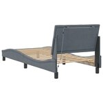 vidaXL Cadre de lit avec LED sans matelas Hanko gris foncé 90x200 cm velours