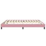 vidaXL Sommier à lattes de lit sans matelas rose 200x220 cm velours