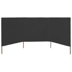 vidaXL Paravent 3 panneaux Tissu 400 x 80 cm Anthracite