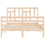 vidaXL Cadre de lit sans matelas bois massif