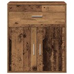 vidaXL Buffet avec tiroir Vieux bois 60 x 31 x 70 cm Bois d'ingénierie