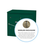 Bloc collectif Leabox 2x2  grade 3  simple face  extérieur  fixation murale  vert mousse ral 6005 finition brillante