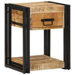 vidaXL Table de chevet 40x35x50 cm bois brut massif de manguier