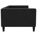 vidaXL Lit de repos sans matelas noir 90x200 cm tissu