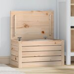 vidaXL Boîte de rangement 59 5x36 5x33 cm Bois massif de pin