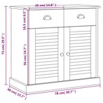 vidaXL Buffet avec tiroirs VIGO 78x40x75 cm blanc bois massif de pin