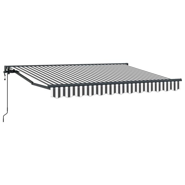 vidaXL Auvent rétractable électrique Anthracite et blanc 2 5 x 2 m