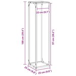 vidaXL Portant de bois chauffage anthracite 25x25x100 cm