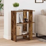 vidaXL Étagère Chêne fumé 52 x 25 x 71 5 cm Bois d'ingénierie
