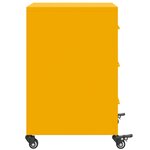 vidaXL Table de chevet jaune moutarde 36x39x59 cm acier