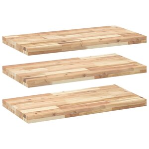vidaXL Étagères flottantes 3 Pièces 100x40x4 cm acacia massif non traité