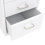 vidaXL Classeur mobile Blanc 28x41x69 cm Métal