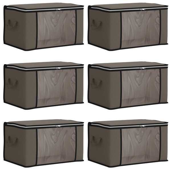 vidaXL Boîte de rangement avec fenêtre latérale transparente 6 Pièces