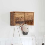 vidaXL Porte-manteau mural avec étagère Bois ancien 50 x 20 x 30 cm