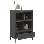 vidaXL Buffet haut noir 68x39x101 5 cm acier