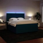vidaXL Sommier à lattes de lit et matelas bleu 180x200 cm velours