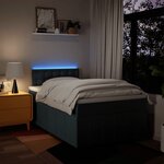 vidaXL Sommier à lattes de lit avec matelas Bleu 120x200 cm Tissu