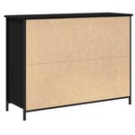 vidaXL Buffet Noir Chêne 100x35x75 cm Bois d'ingénierie