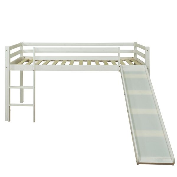 Lit enfant lit mezzanine superposés 90x200 cm blanc