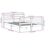 vidaXL Cadre de lit sans matelas cire marron 120x200cm bois pin massif